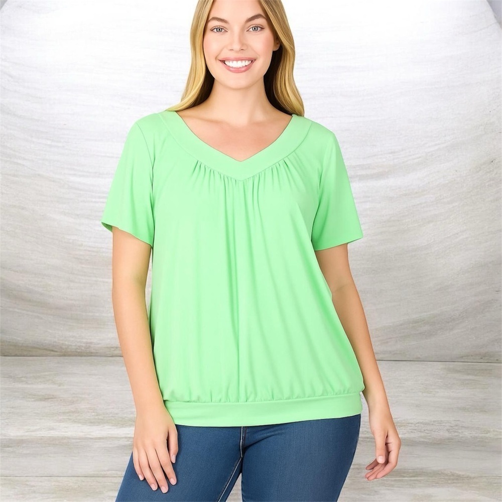 New!Plus Sizes Mint Green Women's Top Sizes 1X 2X 3X